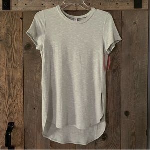 Girl’s XL / 14-16 xhilaration Grey Heathered Hi-Lo Cap Sleeve Soft Knit Top NWT
